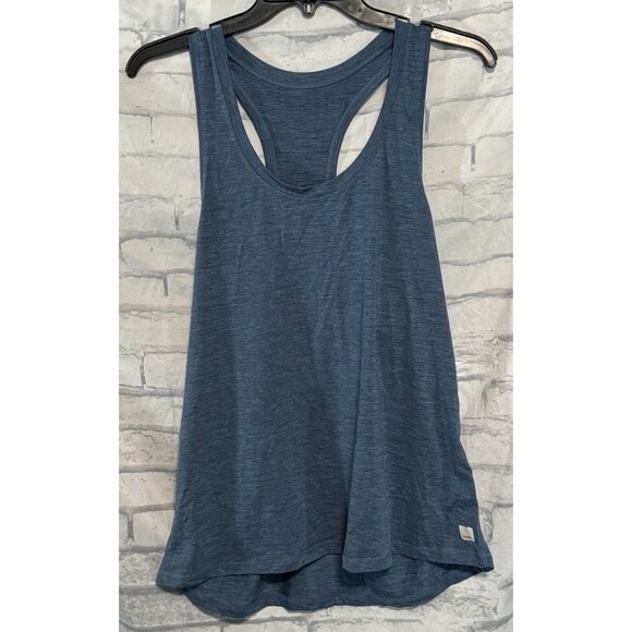 Vuori Tops - VUORI Tank Top Womens XL Blue Scoop Neck Racer Back Longer in Back Yoga Walking